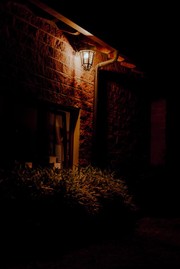 Garden lamps and wall lights add light in dark spots