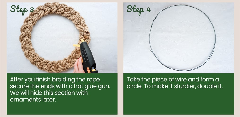Discover how to easily make your own rope Christmas wreath