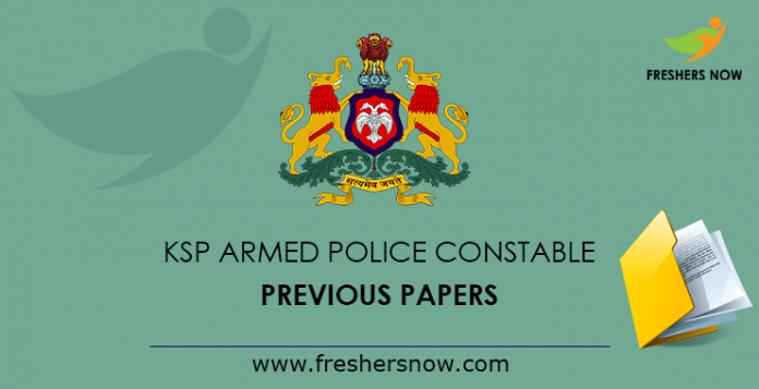 KSP Armed Police Constable Previous Question Papers PDF Download
