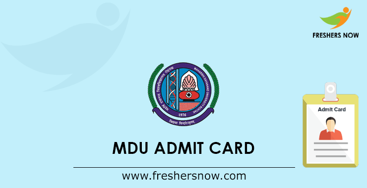 MDU Admit Card 2022 (Out) Maharshi Dayanand University Exam Dates