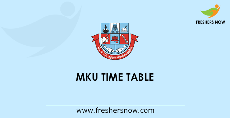 MKU Time Table 2022 PDF (Out) UG, PG Exam Schedule