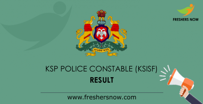 KSP KSISF PC Result 2019 (Out) Police Constable Cut Off, Merit List