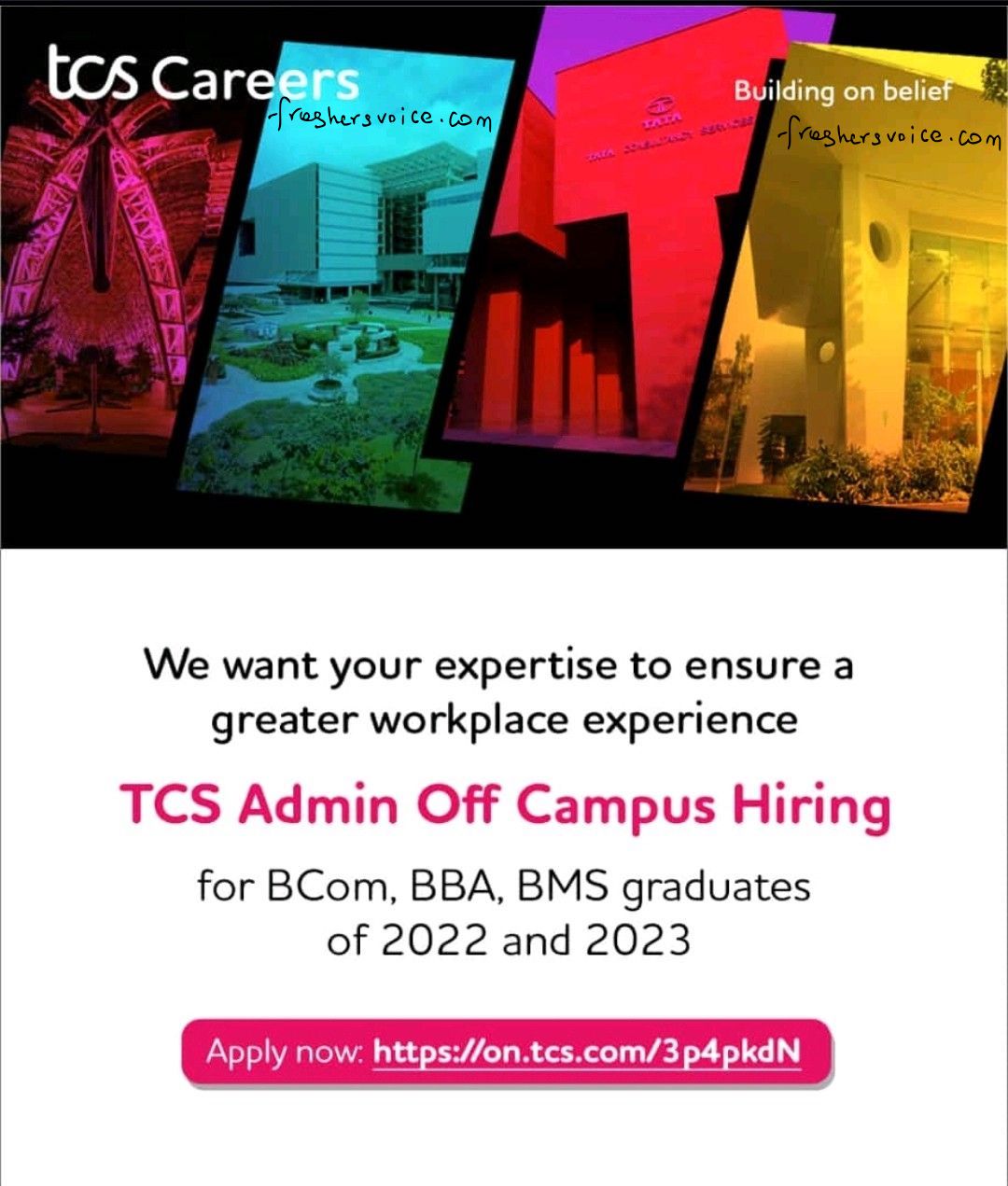 TCS Admin Hiring 2023 for 2022 & 2023 Batch