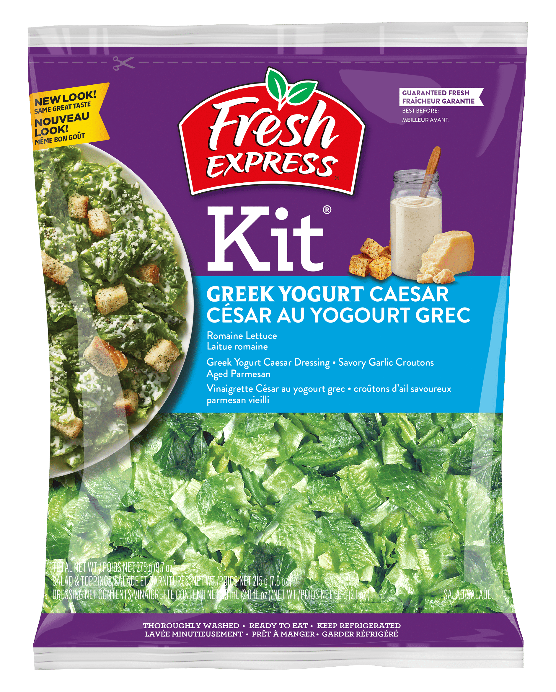 Caesar with Greek Yogurt Dressing Salad Kit Fresh Express Canada