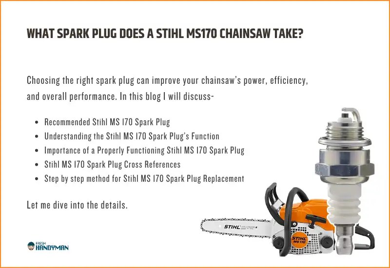 Stihl MS 170 Spark Plug Detailed guide 2024