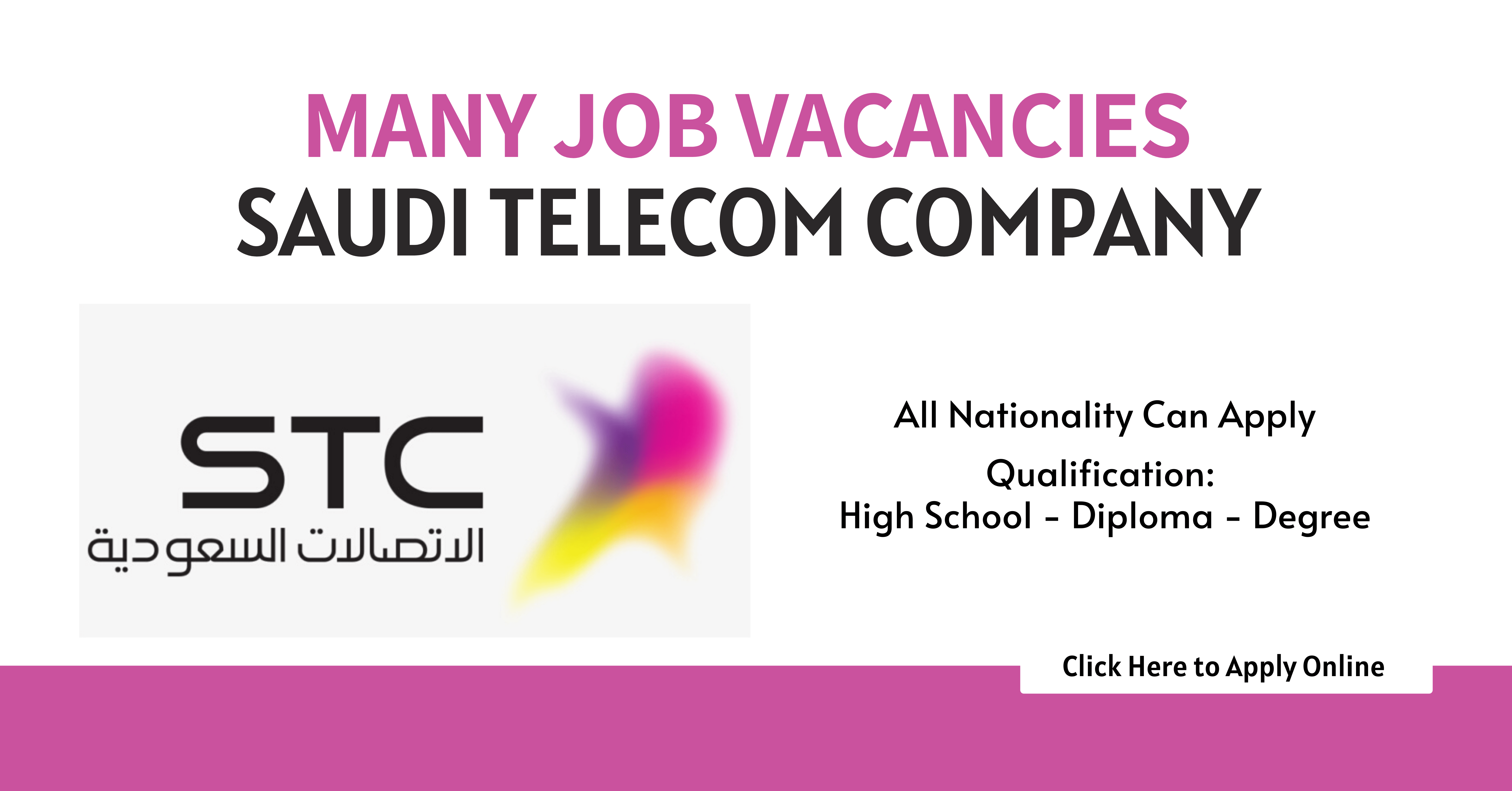 Latest Jobs in Saudi Company (STC) freshjobsworld