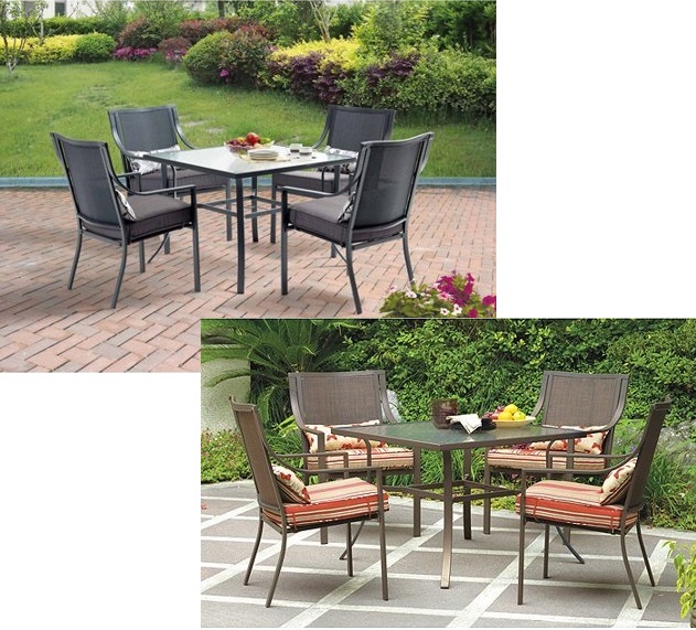 Mainstays Alexandra Square 4 Piece Patio Conversation Set Mainstays Alexandra Square 4 Piece Patio Conversation Set Grey With