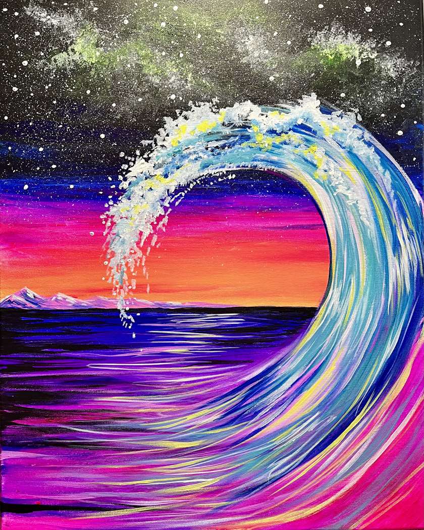 InStudio Paint Night Sunset Wave Fresh Paint Studio