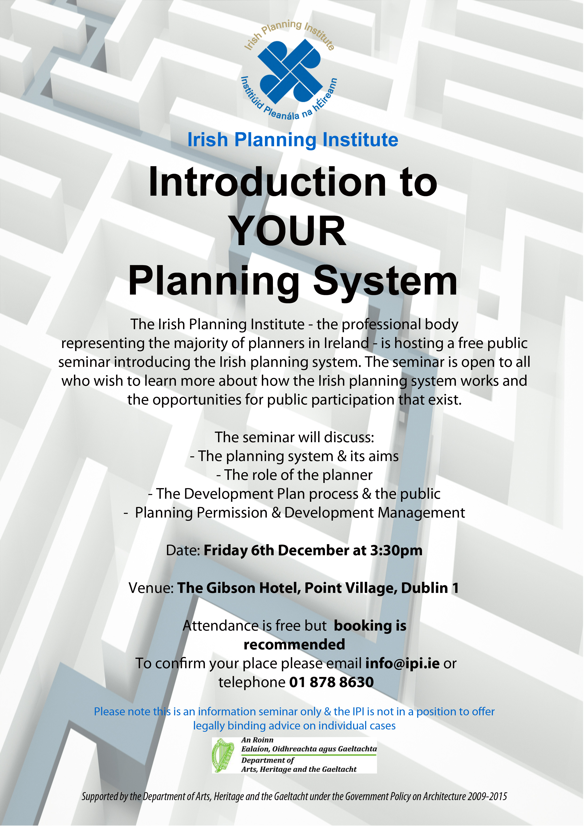 Introduction to the Irish Planning System Seminar in Dublin 2013 FRG.ie