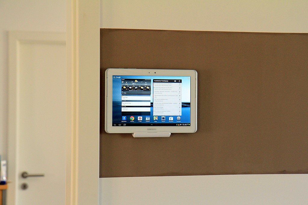 Galaxy Tab 2 Wandhalterung Frickelzeugs
