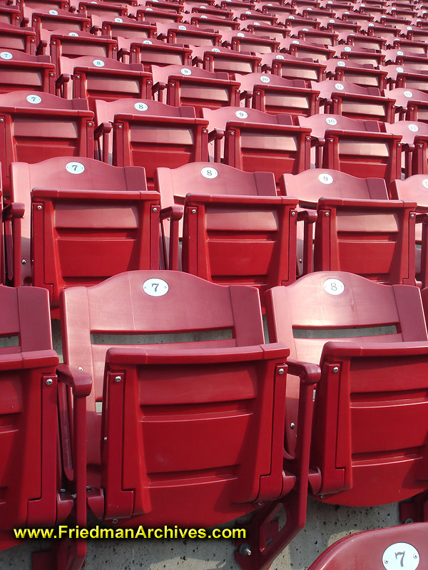 Red Stadium Seats The Friedman Archives Stock Photo Images by Gary