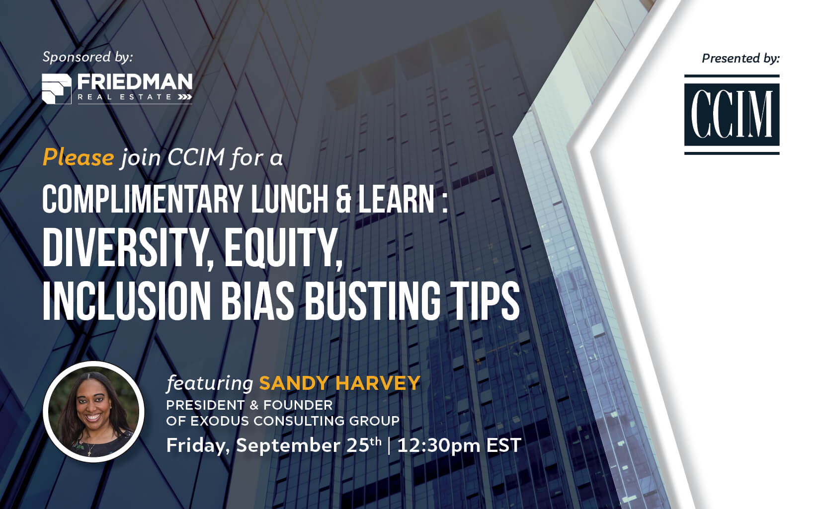 [WEBINAR] CCIM COMPLIMENTARY LUNCH & LEARN DIVERSITY
