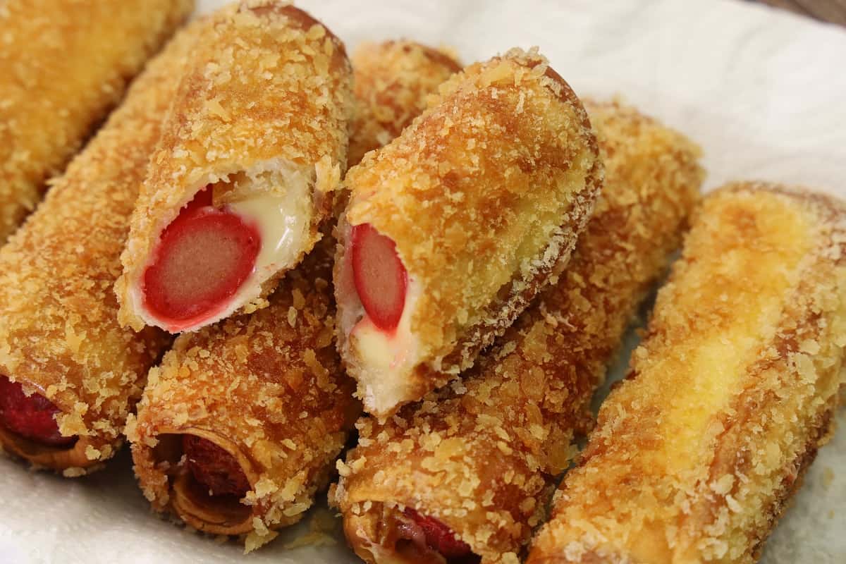 Meryendang Pinoy Recipe Hotdog Roll with Cheese Friend Cheap Menu