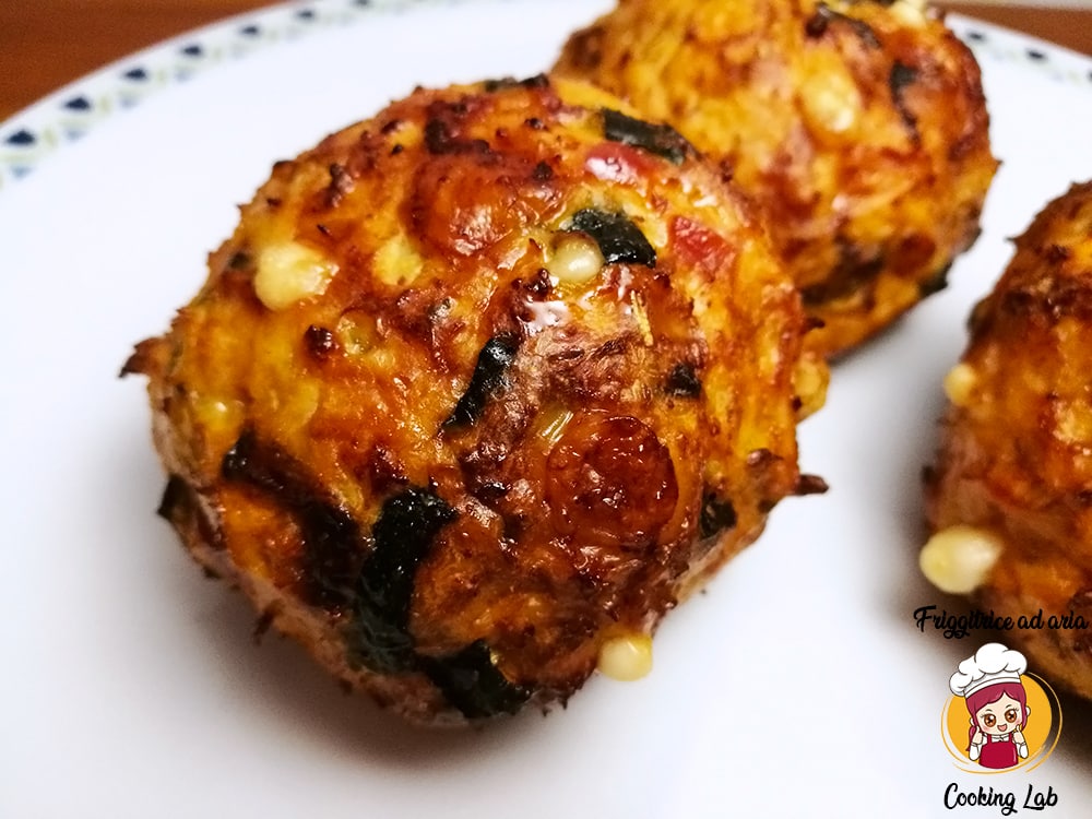 Polpette di pollo con speck e zucchine » Friggitrice ad aria Cooking Lab