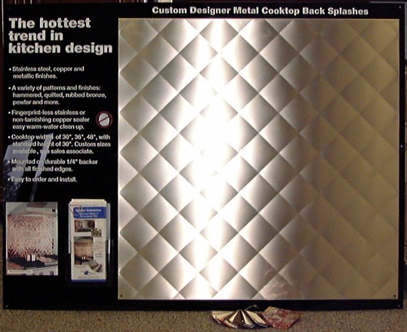 Quilted Stainless Steel Backsplash Frigo Design