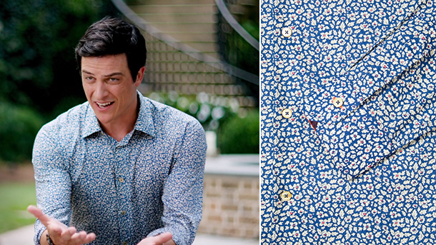DYNASTY Steven Carrington, in a floral shirt in s1ep03 Fringues de