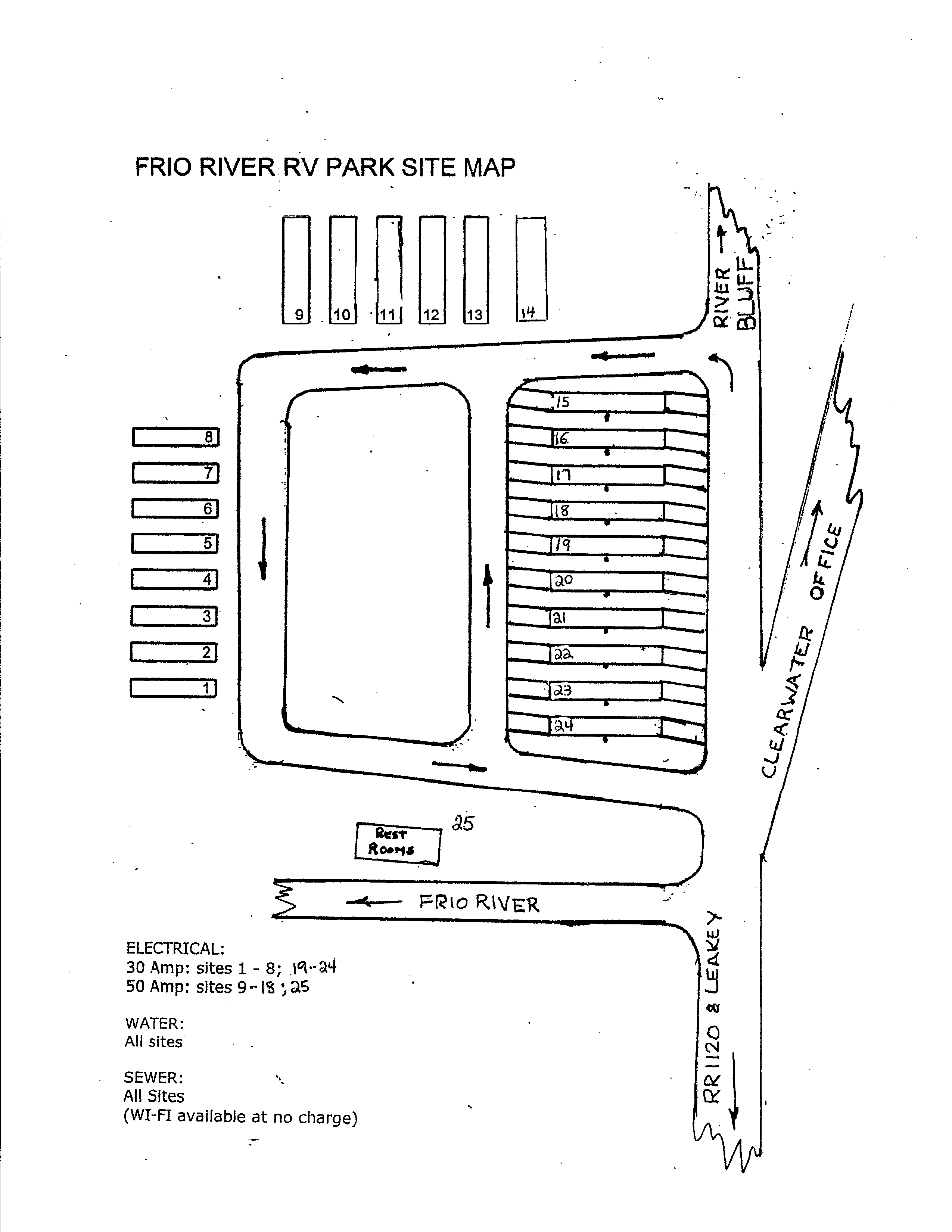Frio River RV Park Directions & Map