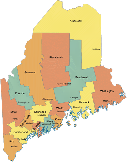 Service Areas Covered by Froese Title Research in Maine