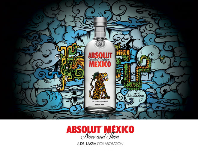 Absolut Vodka Mexico Map Botellas de edición limitada Absolut México Frogx Three