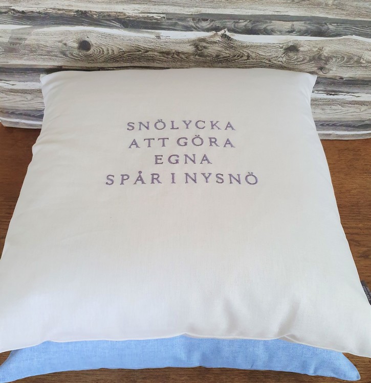 Egna Kuddfodral Kuddfodral Snölycka att göra egna spår i nysnö Vit 50 x 50 cm