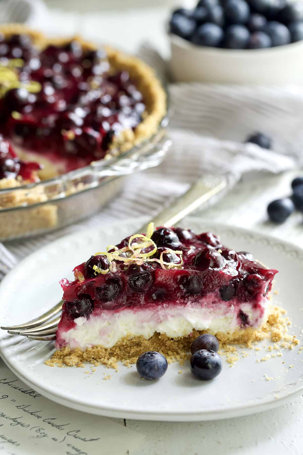 Blueberry Cream Cheese Pie From A Chef's Kitchen