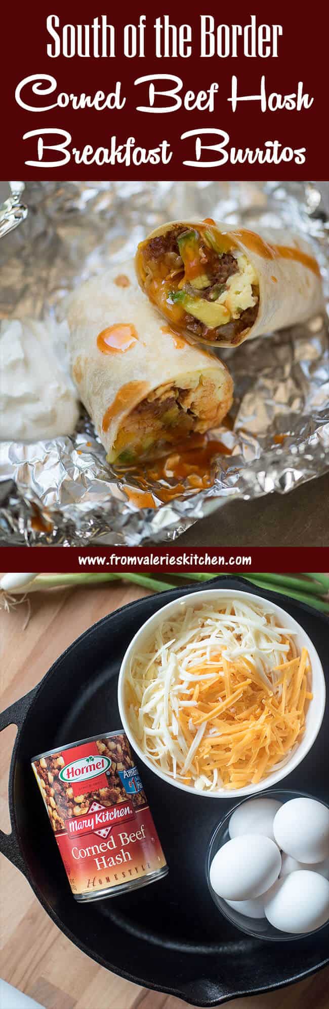 Corned Beef Hash Breakfast Burritos