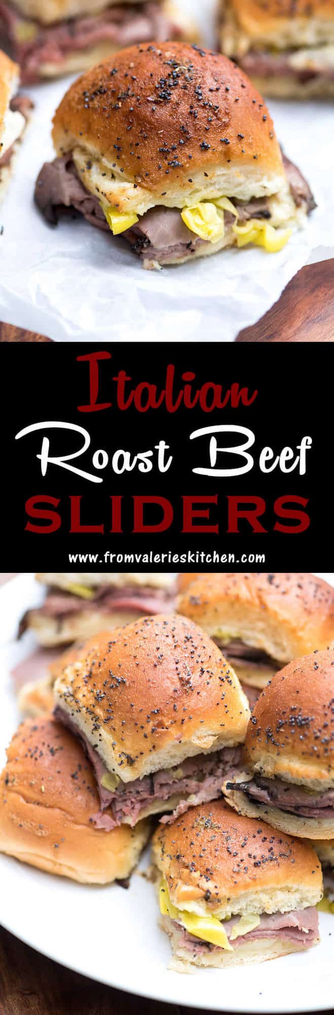 Italian Roast Beef Sliders with Provolone and Pepperoncini