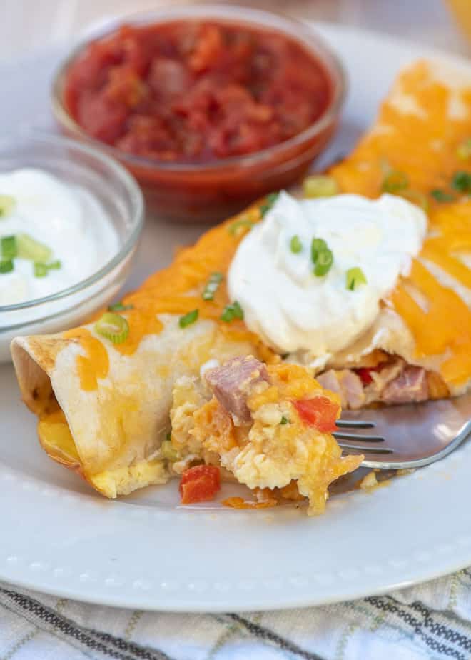 Ham and Cheese Overnight Breakfast Enchiladas Valerie's Kitchen