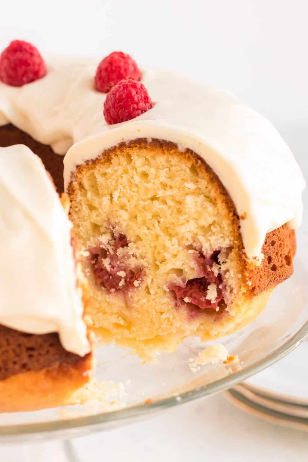 Lemon Raspberry Bundt Cake (from scratch) Valerie's Kitchen