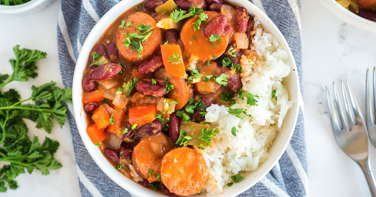 Easy Red Beans and Rice with Sausage Valerie's Kitchen