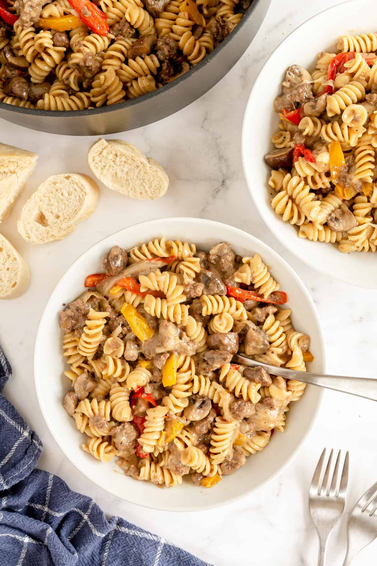 Philly Cheesesteak Pasta (One Pot 30 Minutes!) Valerie's Kitchen