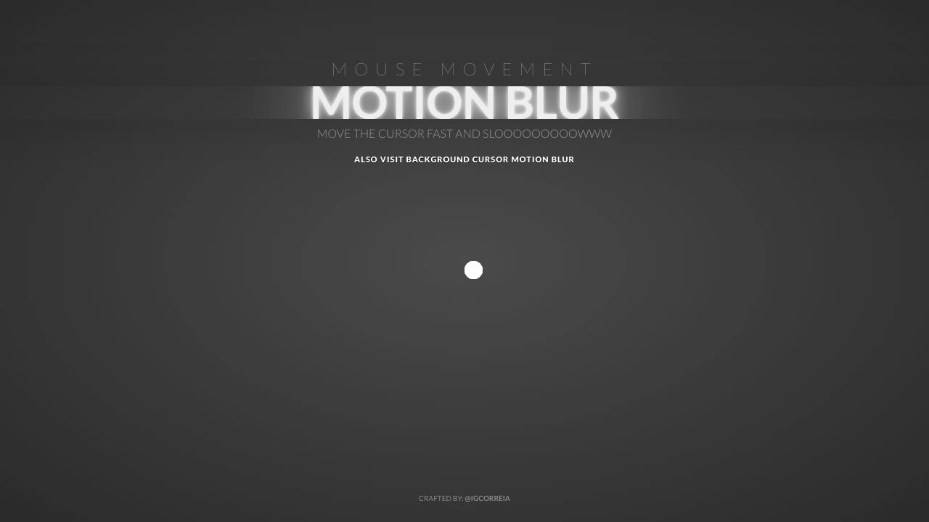 Mouse cursor motion blur with TweenMax Frontend Forever