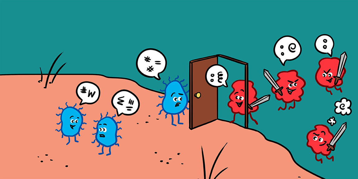 Do Bacteria Change Their Language When They Enter the Body Through