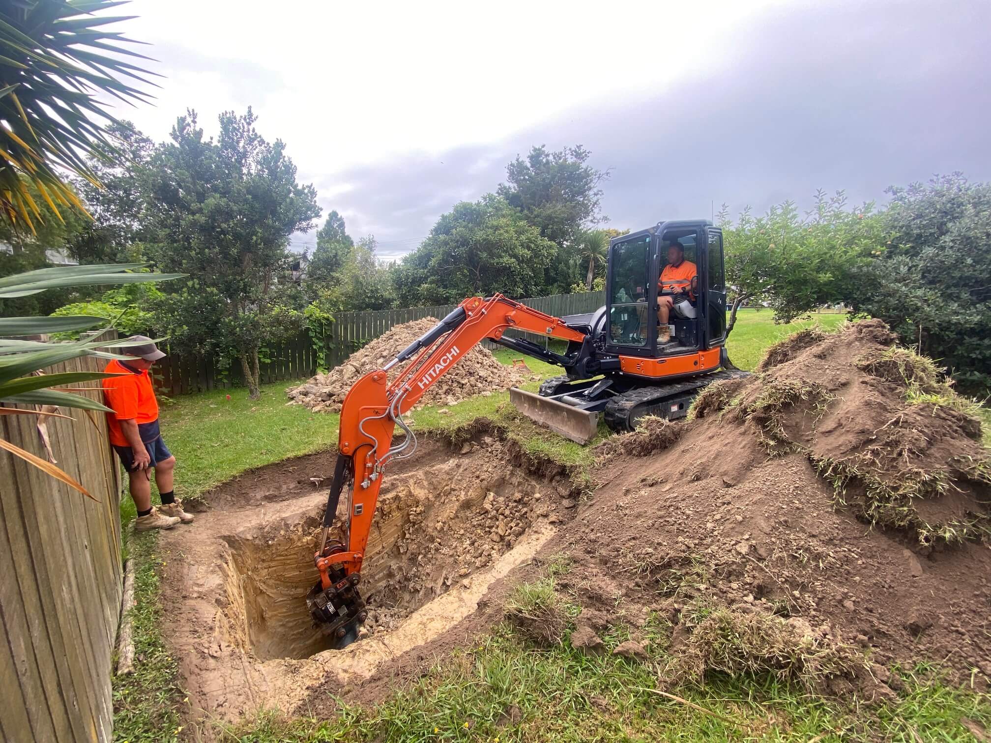 2 Lot Subdivision in Birkenhead Drain layers, Earth movers & Earth