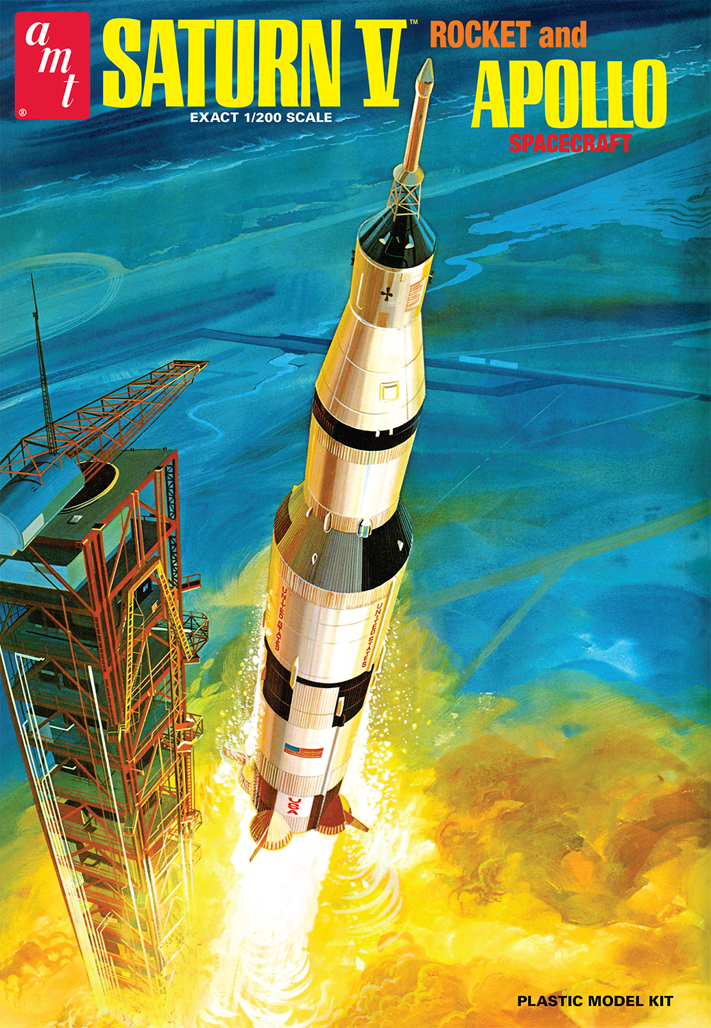 AMT 1174 1/200 Saturn V Rocket Plastic Model Kit