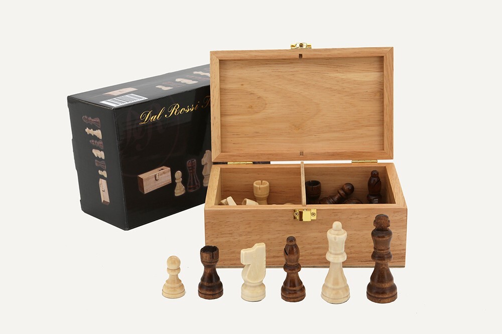Dal Rossi 85mm Chess Pieces with Wood Storage Box