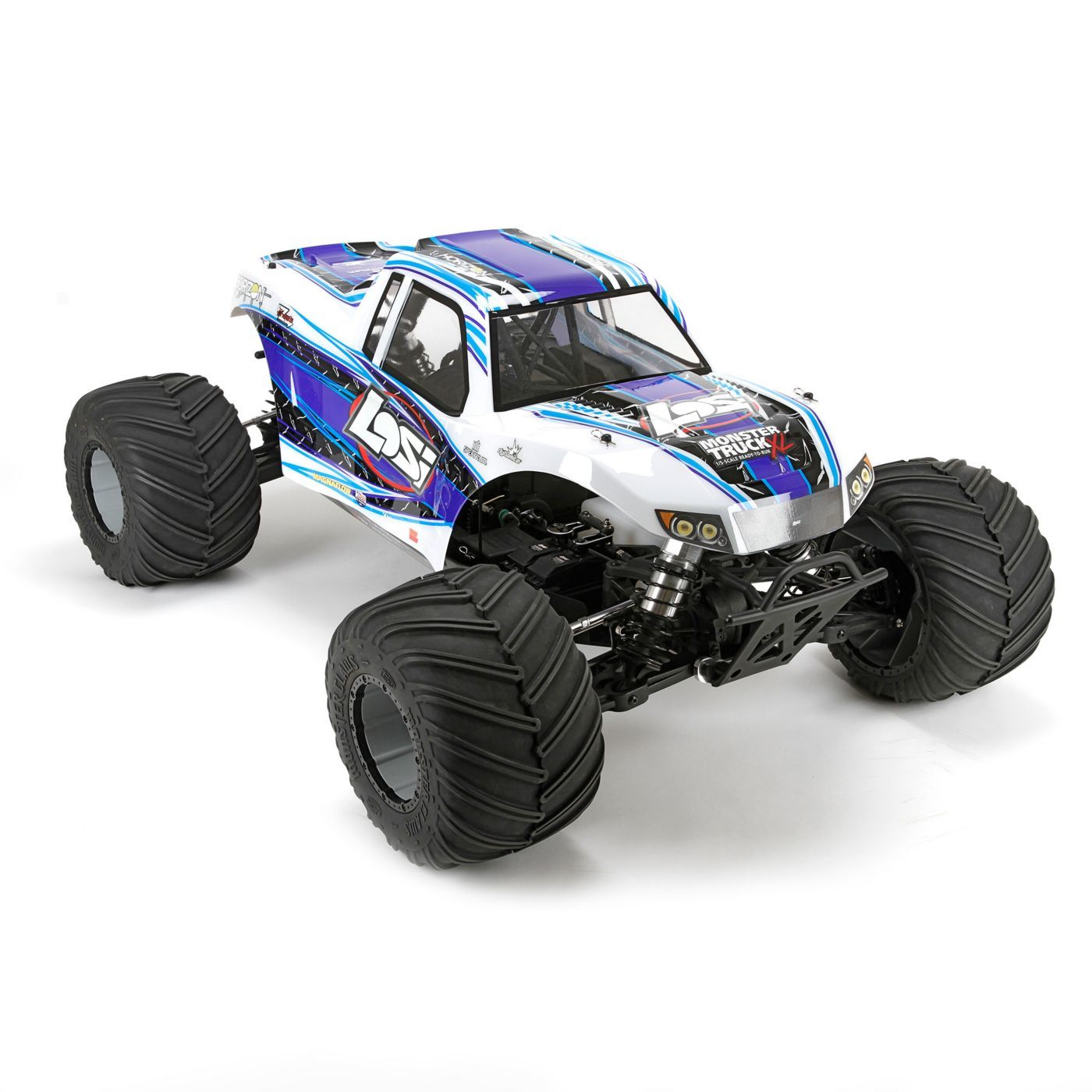 Losi 1/5 MTXL 4wd Monster Truck RTR, White Blue, LOS05009T2