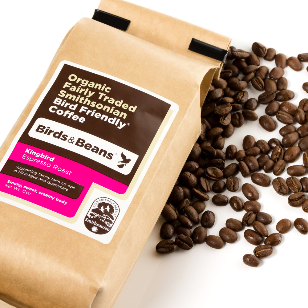 Birds and Beans Kingbird Espresso Roast Coffee, 12 oz Front Range