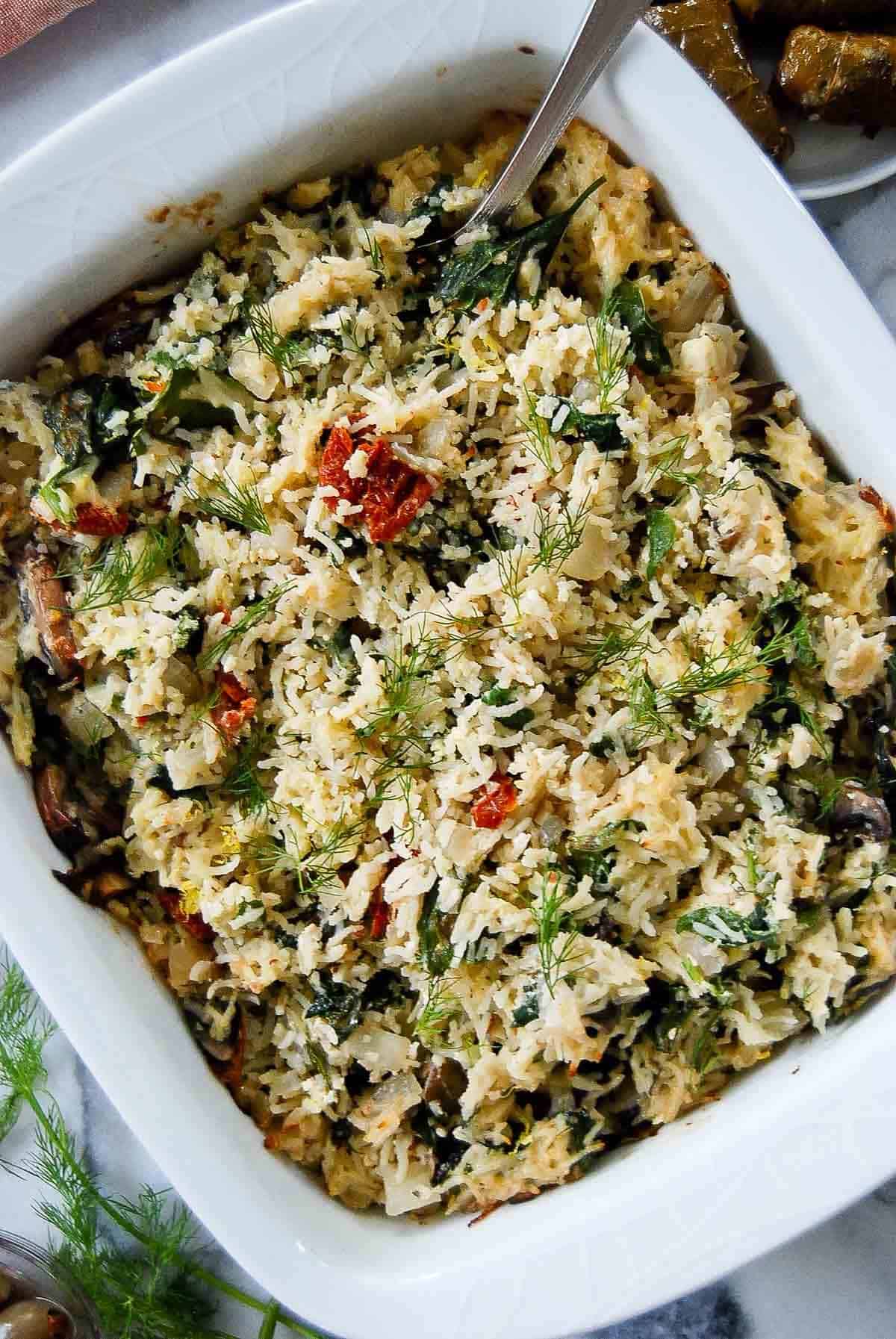Healthy Spinach Feta & Rice Casserole Front Range Fed