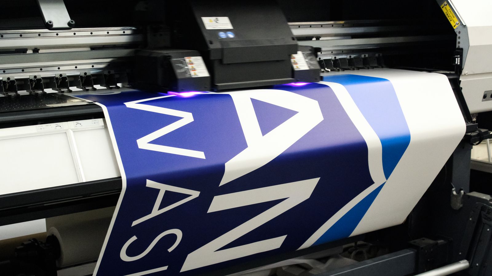 Backlit Vinyl printing process with UV inks Front Signs
