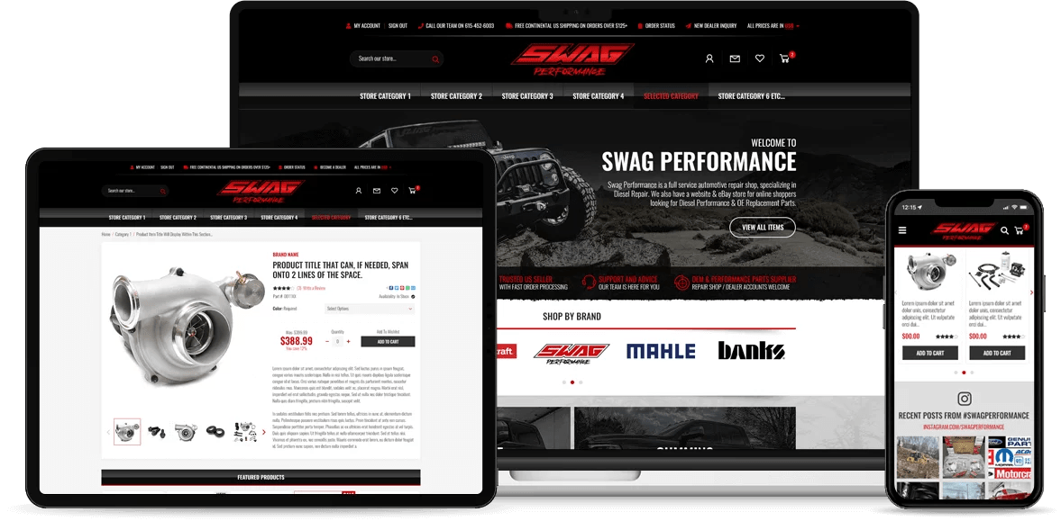 Auto Part site Design sites by Frooition