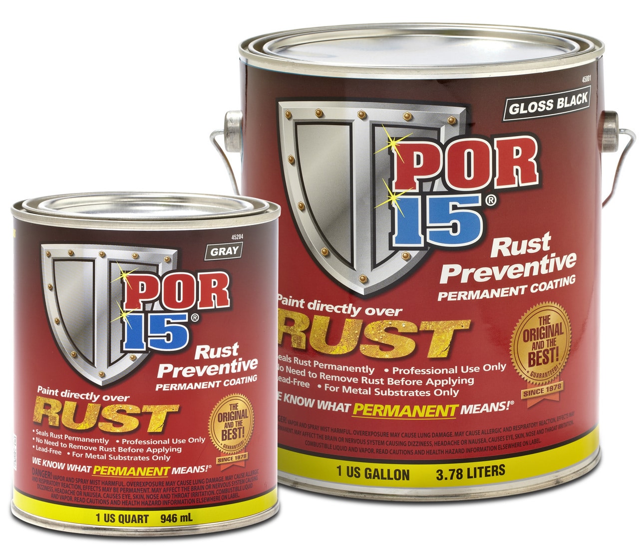 POR15 Grey Rust Preventive Paint 3.78L (US Gallon) Frost Auto