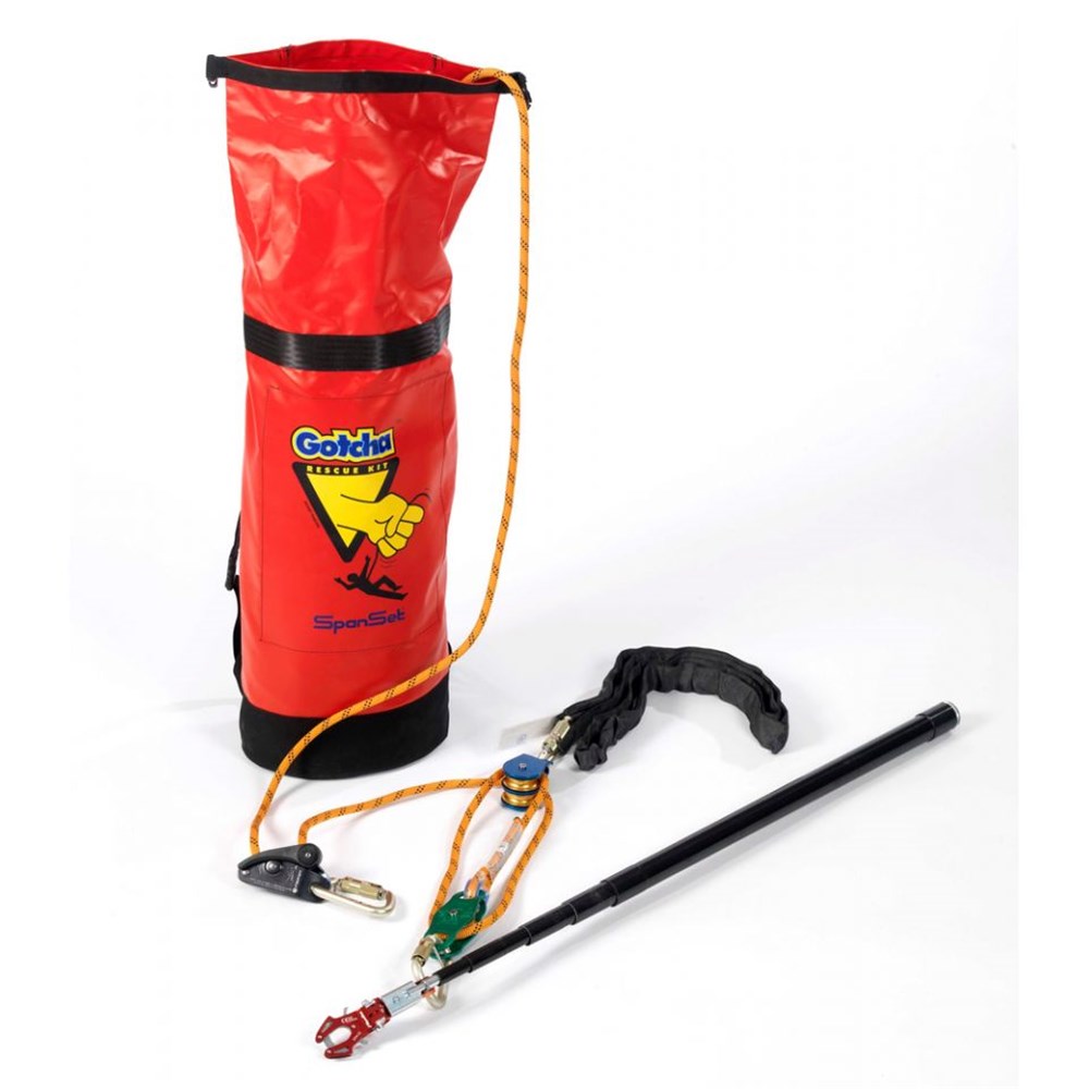 Post Fall Rescue Kit Complete with 50Mtr Rope Haulage / Retrieval Systems Fire Rescue
