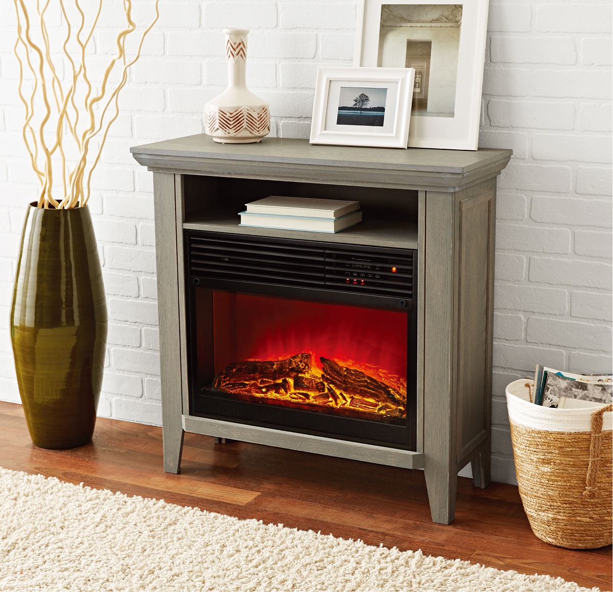 Mainstays Infrared Quartz Fireplace Heater 109 (39 off) Walmart