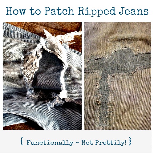 Mending Functional Patches for Ripped Jeans Frugal Upstate