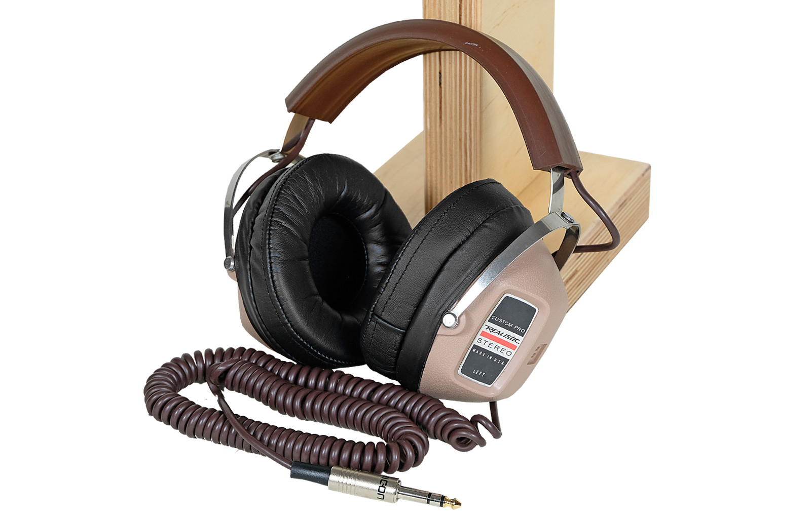 Koss Custom Pro Realistic Stereo headphones. Classic Vintage. Stand