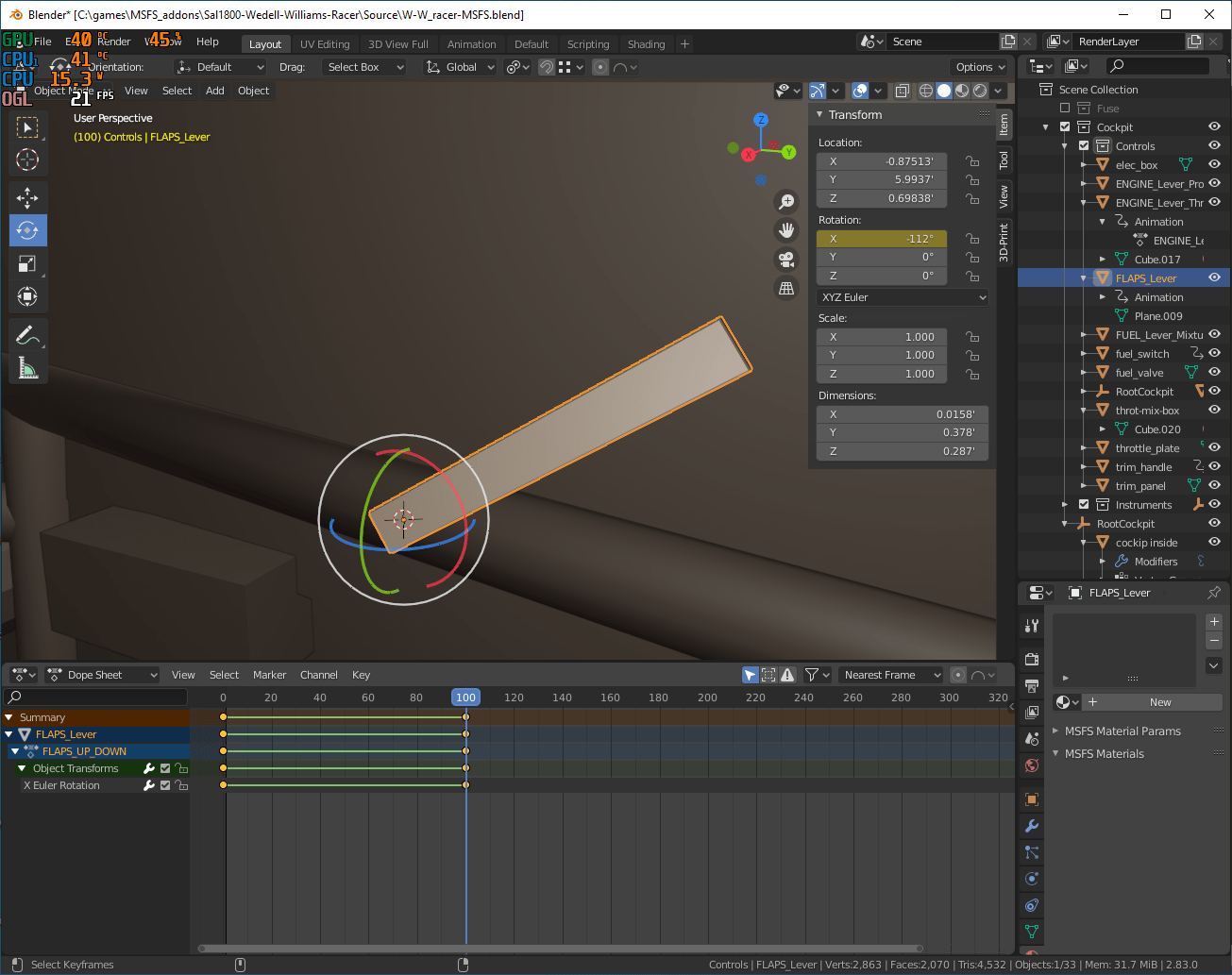 MSFS How to create Switches and Handles in Cockpit FSDeveloper