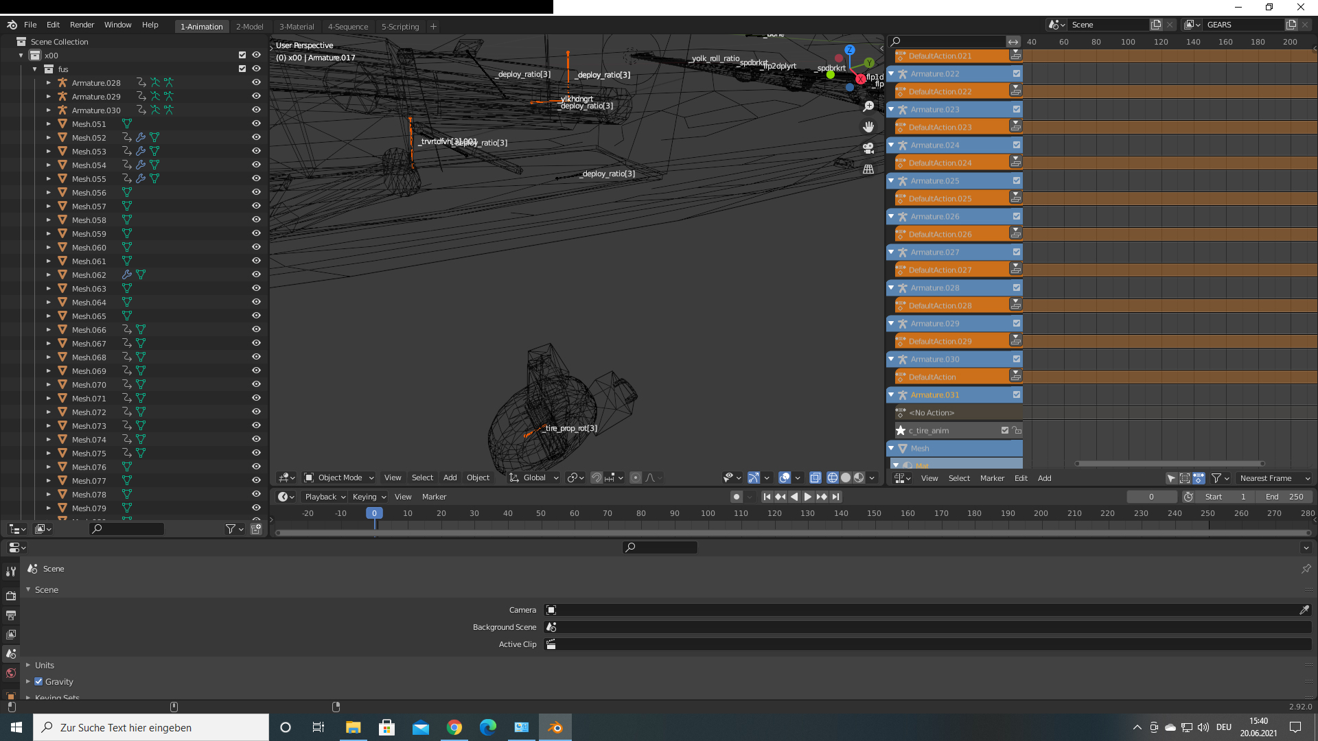 parent landing gear animations in Blender 2.92 FSDeveloper