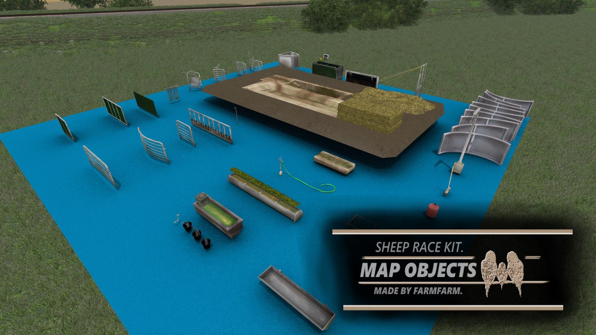 SHEEP RACE KIT. MAP OBJECTS V1 FS17 Farming Simulator 17 mod / FS