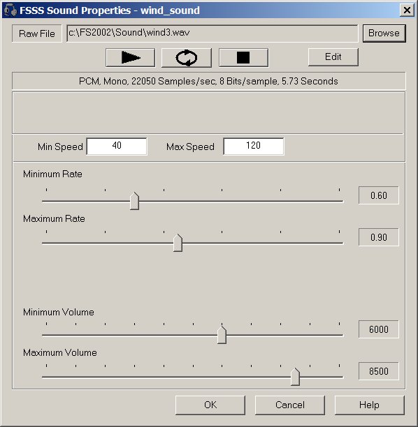FS Sound Studio Microsoft Flight Simulator Sound Configuration Editor